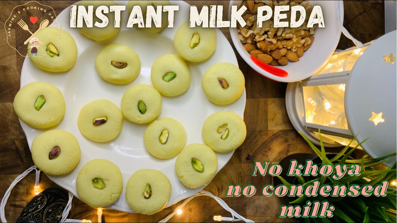 Instant Milk Peda in 10 minutes without condensed or khoya for Diwali or any Festivals | Doodh Peda