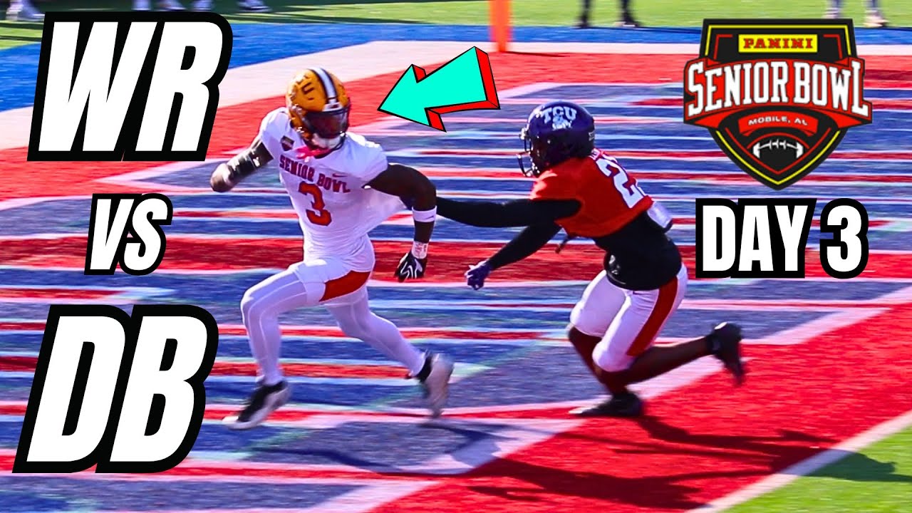 Heated Battle: WR vs DB 1-on-1 Senior Bowl Practice Day 3