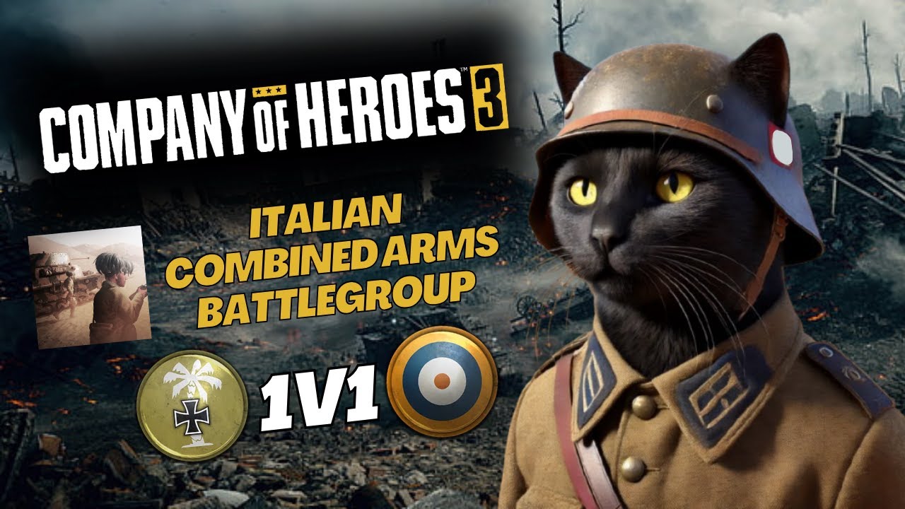 Company of Heroes 3 | 1v1 Italian Combined Arms Battlegroup Multiplayer Gameplay - No Commentary