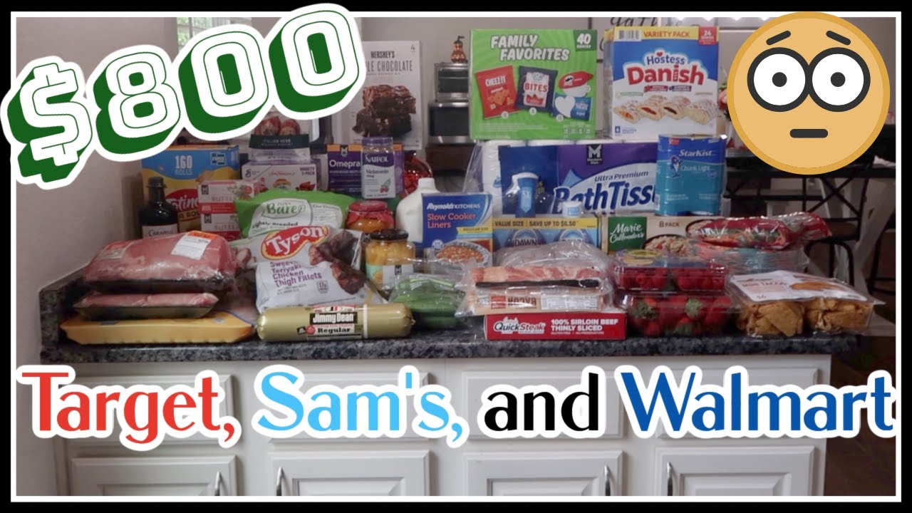 800 долларов 💵 МЕГА-набор продуктов!!! Target 🎯Sam's Club 🛒 и Walmart 🛍️
