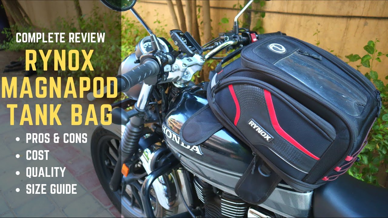 RYNOX MAGNAPOD TANK BAG REVIEW  | PROS & CONS | COST| HONDA HIGHNESS | Bike Ride | Tank bag for bike