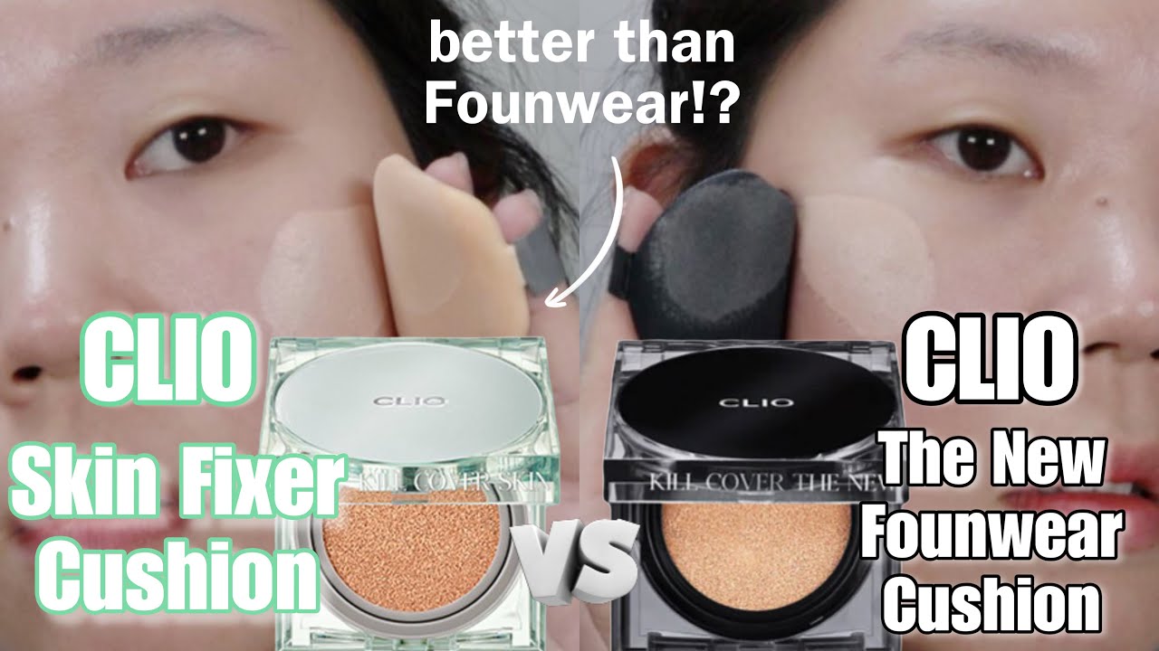 Сравнение CLIO SKIN FIXER CUSHION и FOUNWEAR CUSHION: какой из них лучше? Первые впечатления и обзор