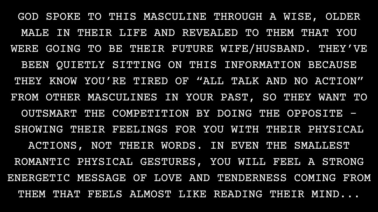 This masculine wants to show with ACTION what they aren't saying in WORDS. [Divine Feminine Reading]