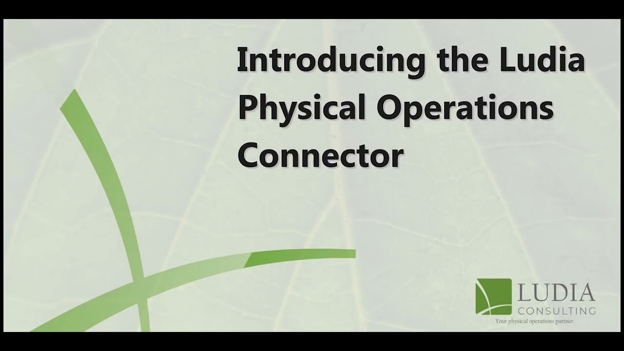 Introducing the Ludia Physical Operations Connector