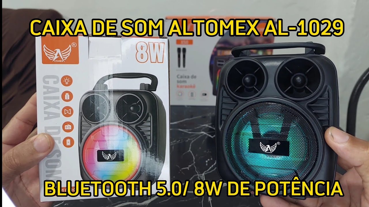CAIXA DE SOM ALTOMEX AL-1029,BLUETOOTH 5.0/ 8W DE POTÊNCIA