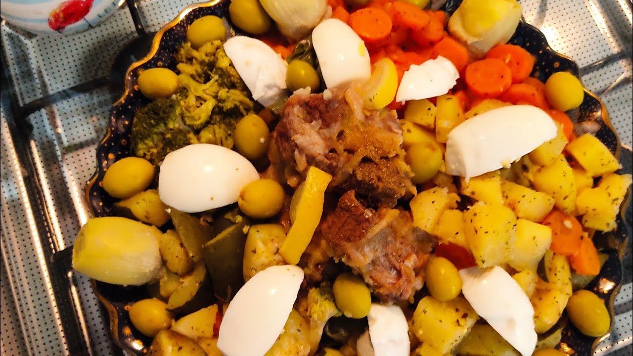 verduras al vapor en la olla GM d