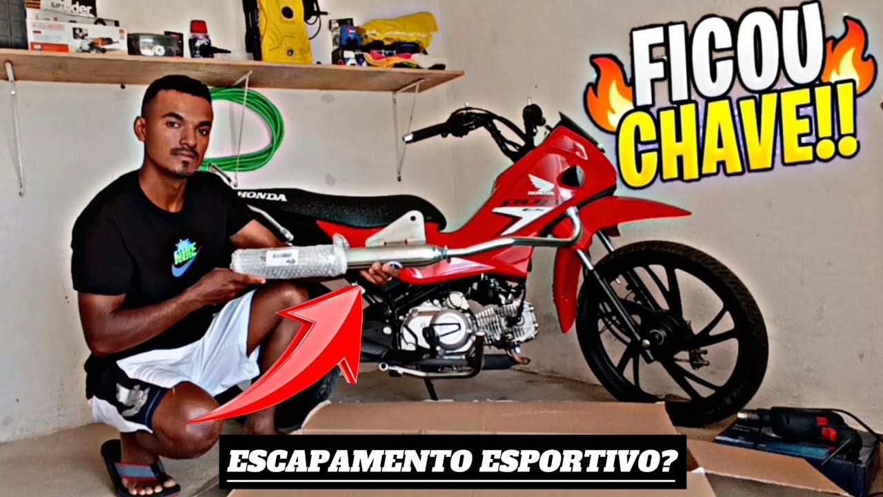 COLOQUEI ESCAPAMENTO ESPORTIVO NA MINHA POP 110i ES 2025 🔥