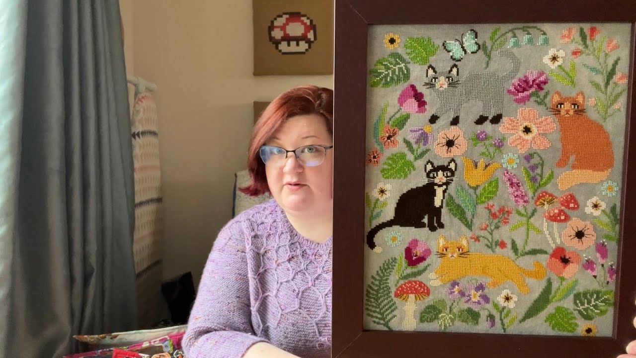 Flosstube no. 2: Sally stitches and…shows you her works in progress (WIP Parade)