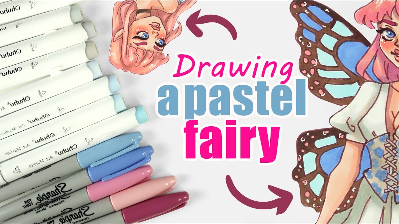 CAN'T RESIST DRAWING THIS FAIRY!! - Sharpie + Ohuhu the best marker combination!!?