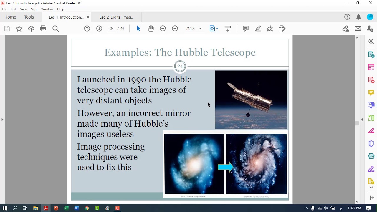 Lecture 1 - Introduction to image processing مقدمة الى معالجة الصور