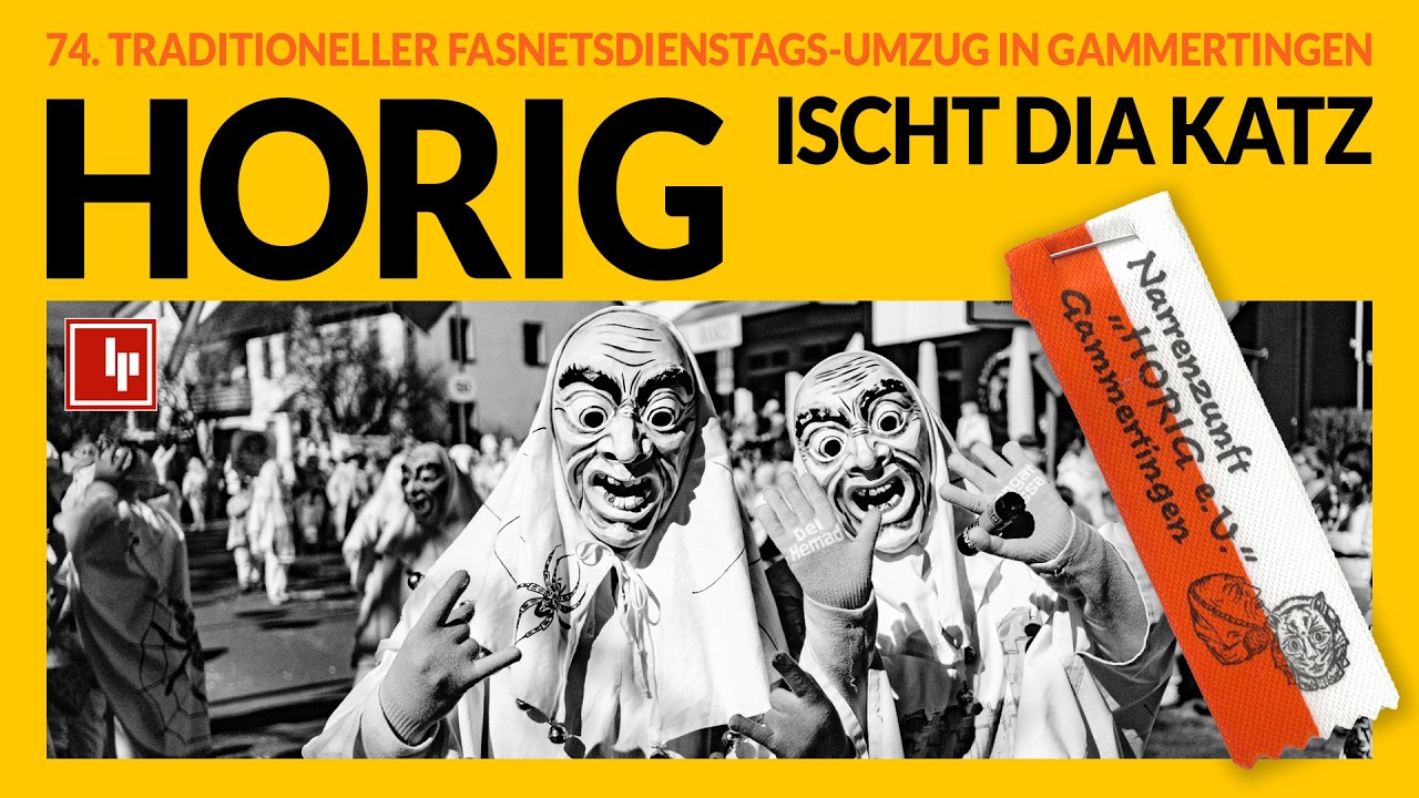Traditioneller Schlusspunkt der Fasnet: Umzug in Gammertingen - HORIG ISCHT DIA KATZ