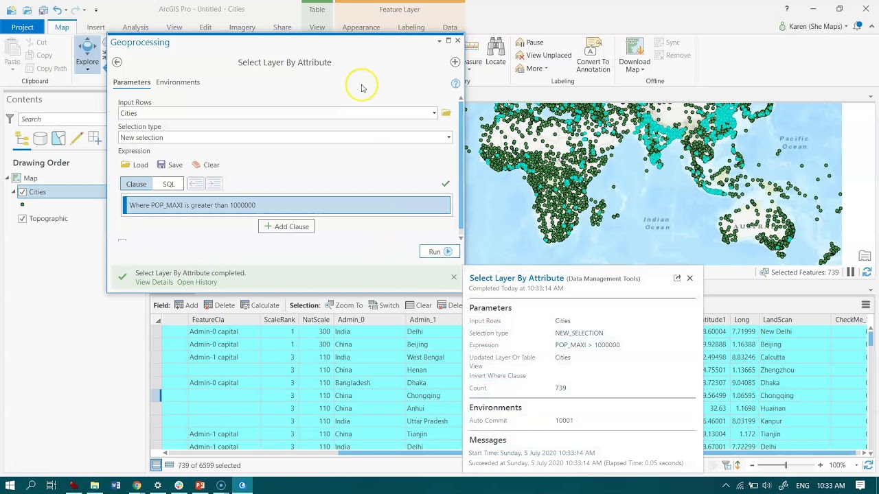 Select By Attributes Query Builder in ArcGIS Pro