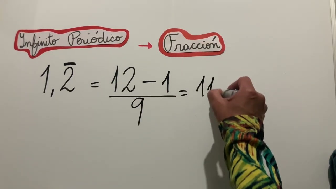 Transformación de decimal infinito periódico a fracción