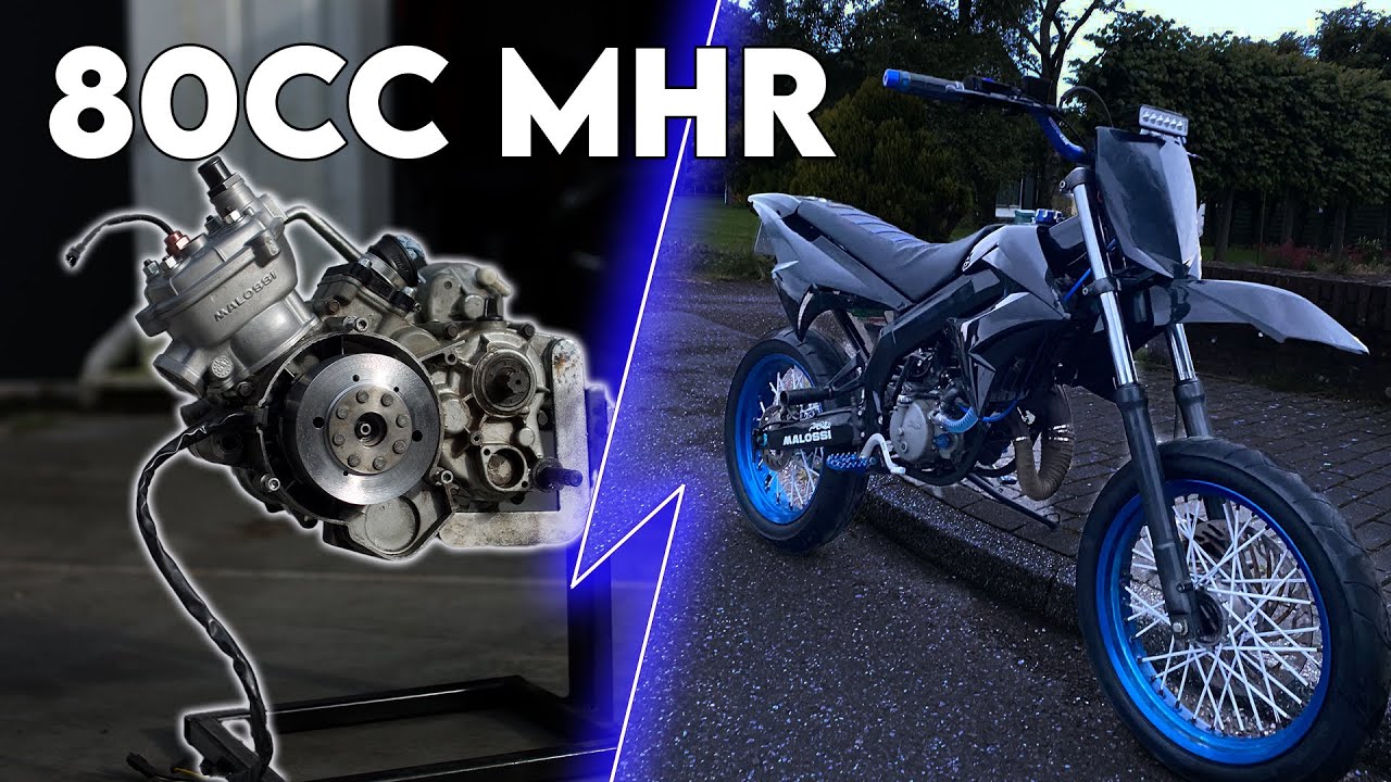 Derbi senda Malossi MHR 80cc build | poorten flowen en vliegwiel afdraaien