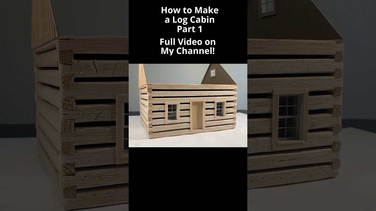 Build a Realistic Log Cabin Diorama From Balsa Wood PART 1 #miniature #diorama #diy