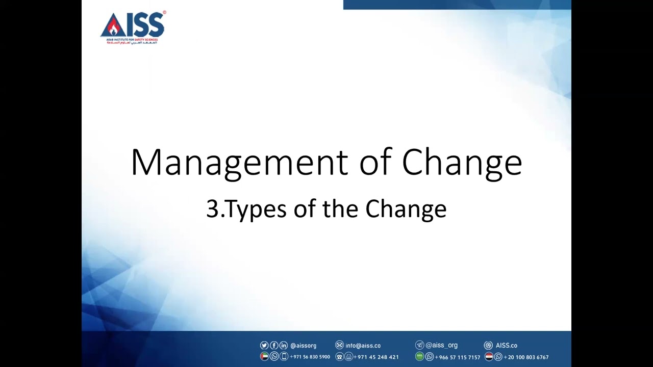 محاضرة Management of Change (MOC) in Oil & Gas Industry