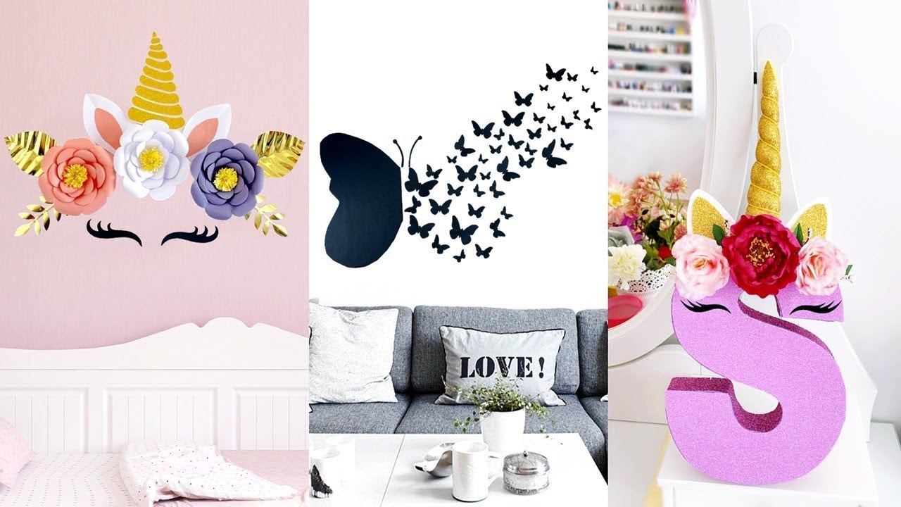 HAZLO TÚ MISMO - INCREÍBLES IDEAS DE DECORACIÓN - Decoración de pared de unicornio y más ...