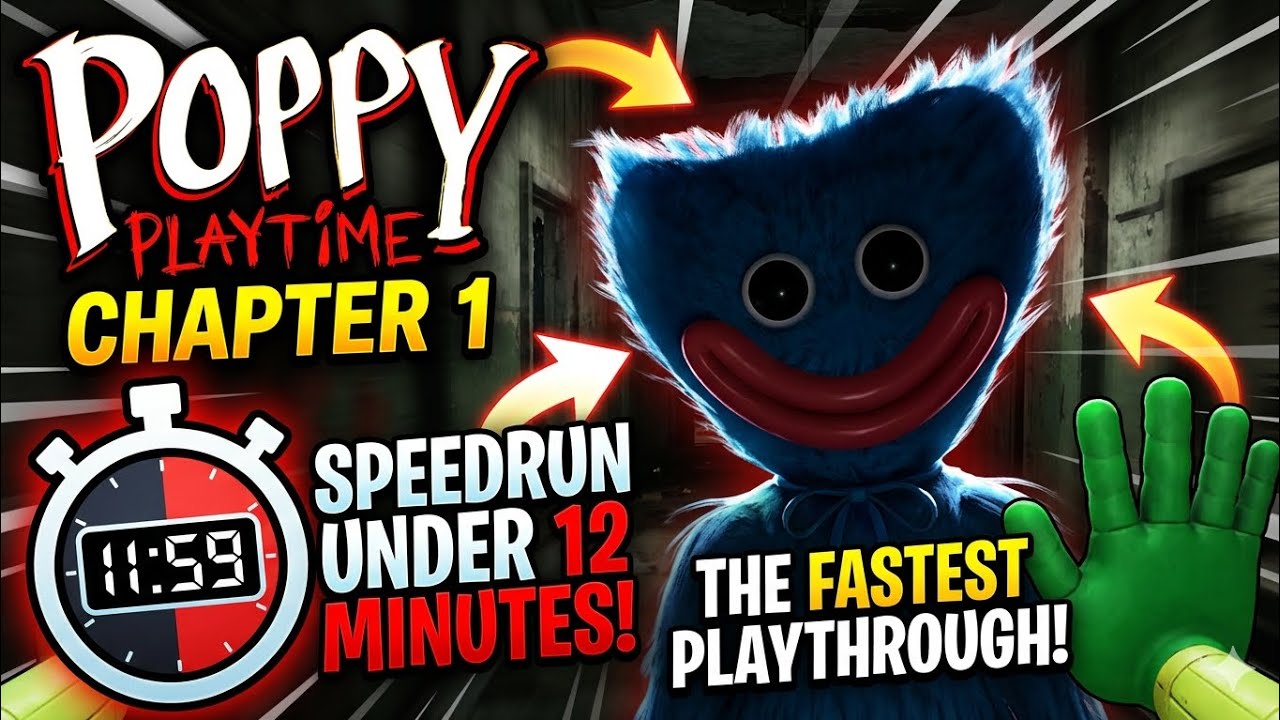 Playing Poppy Playtime chapter 1 speedrun! 🏃