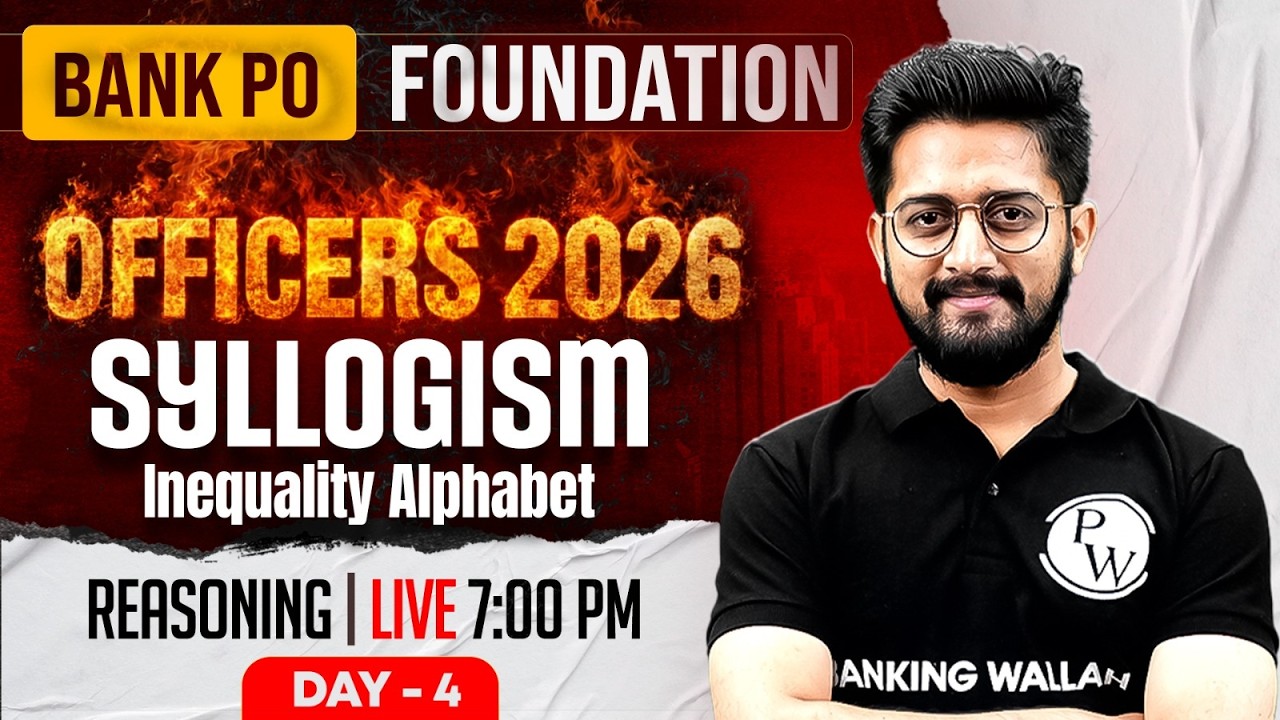 IBPS /SBI /RRB PO Reasoning 2026 | Syllogism, Inequality, Alphabet Test Reasoning | by Sachin Sir #4