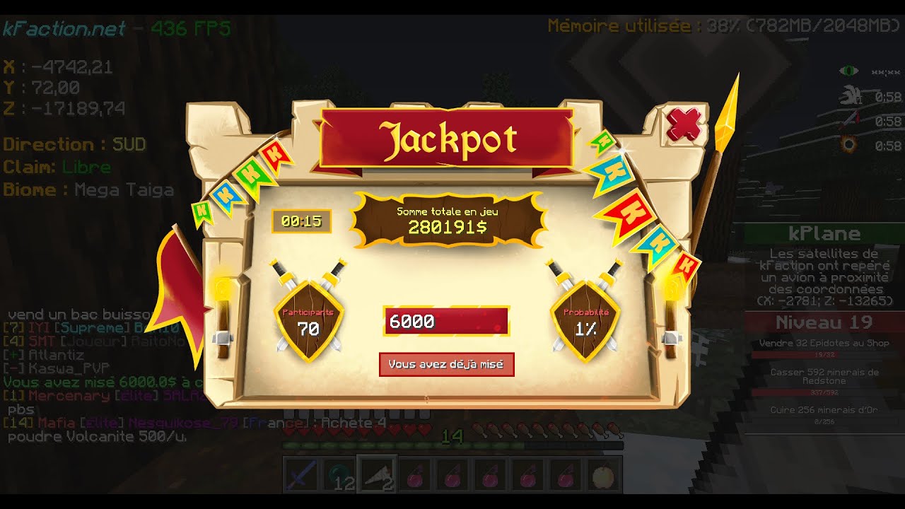 Kfaction - Ouverture de Kplane - Casino et Concours 500 PB