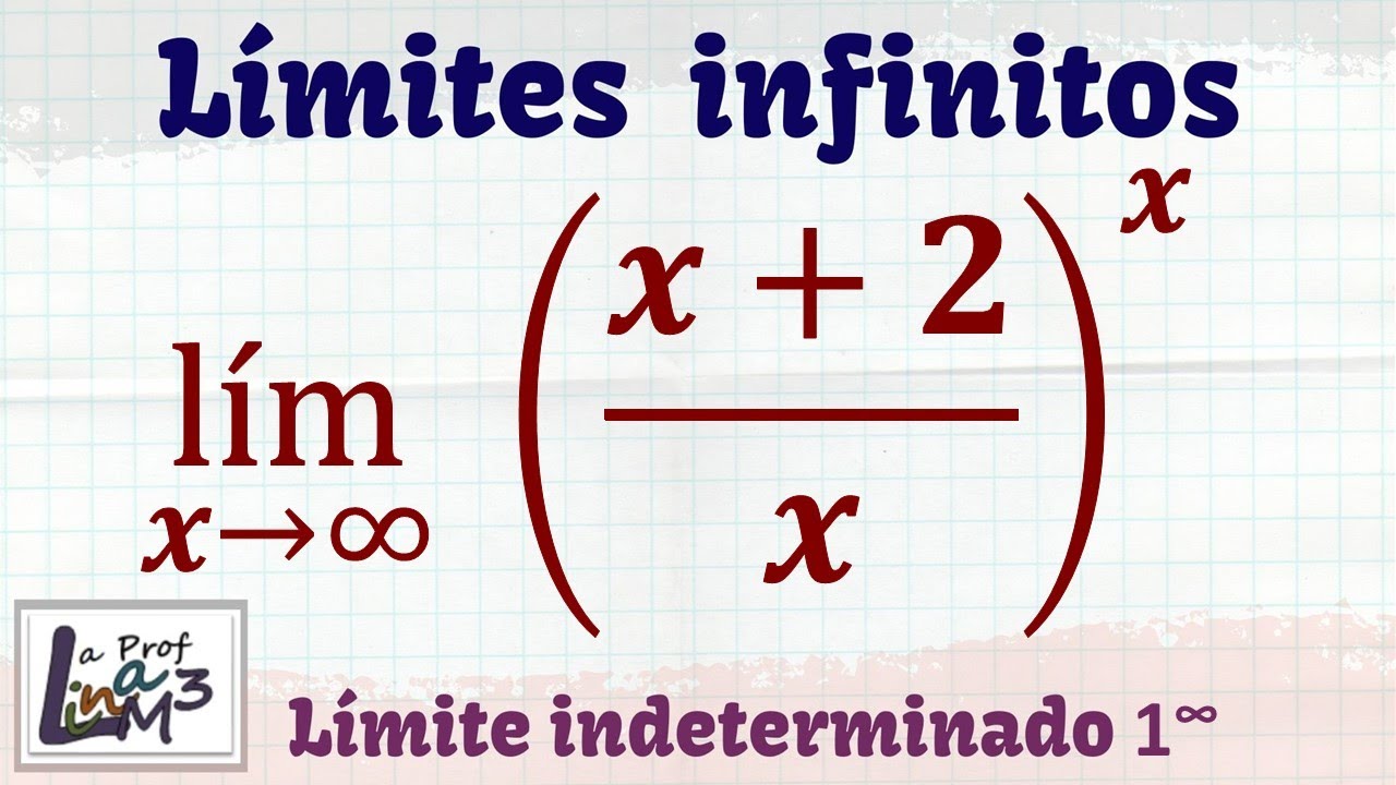 Limite indeterminado 1 a la infinito | Ejercicio 1| La Prof Lina M3