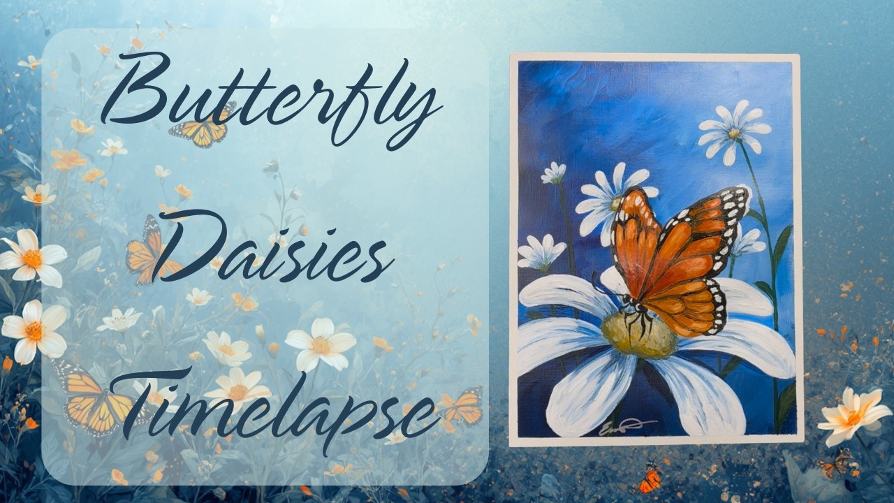 Butterfly Daisies 🌼 | Satisfying Art Timelapse
