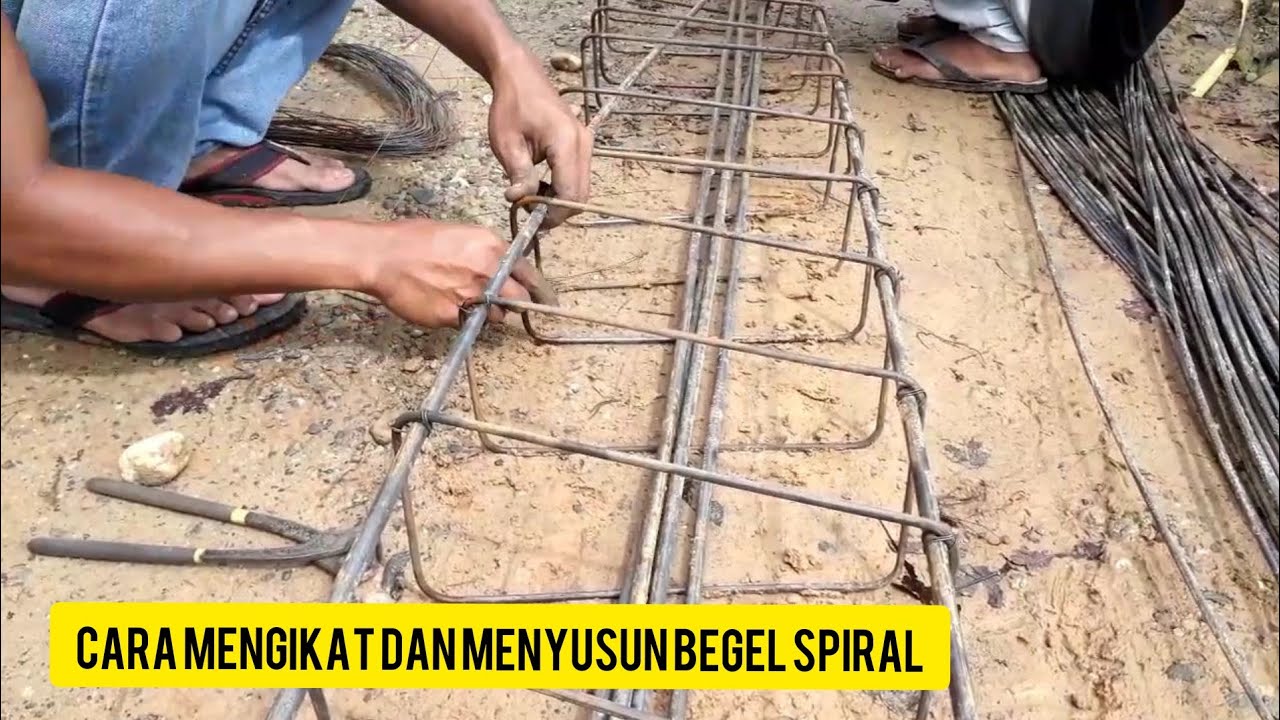 cara mengikat besi||cara mengikat begel spiral