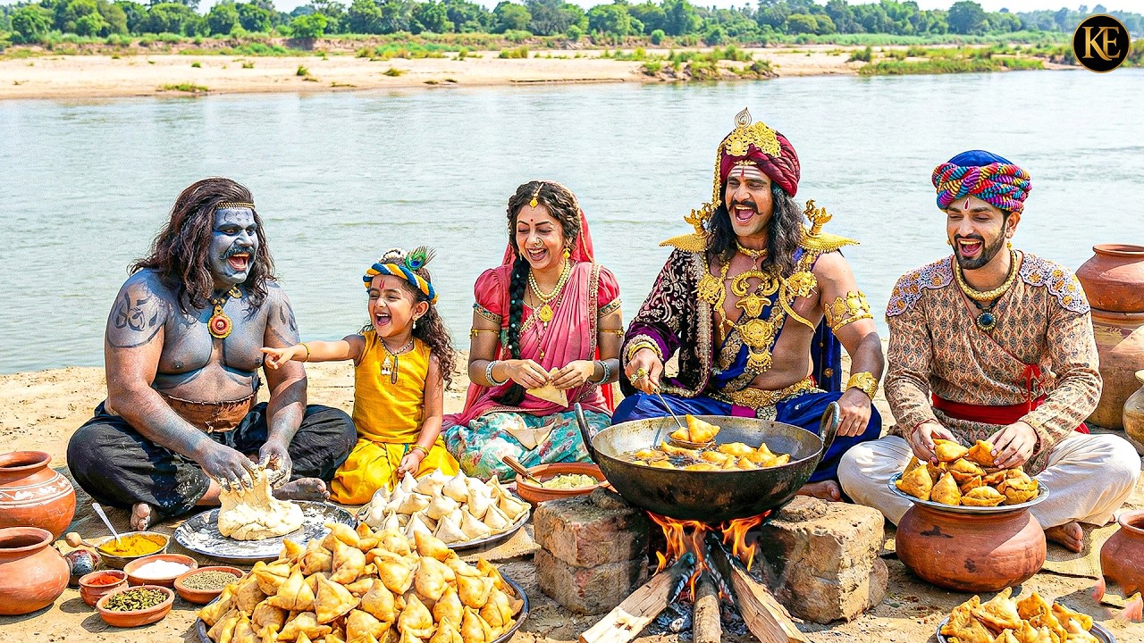 नदी किनारे यशोदा मैया के गरम समोसे, कान्हा ने कर दी शरारत! | Yashomati Maiyaa Ke Nandlala