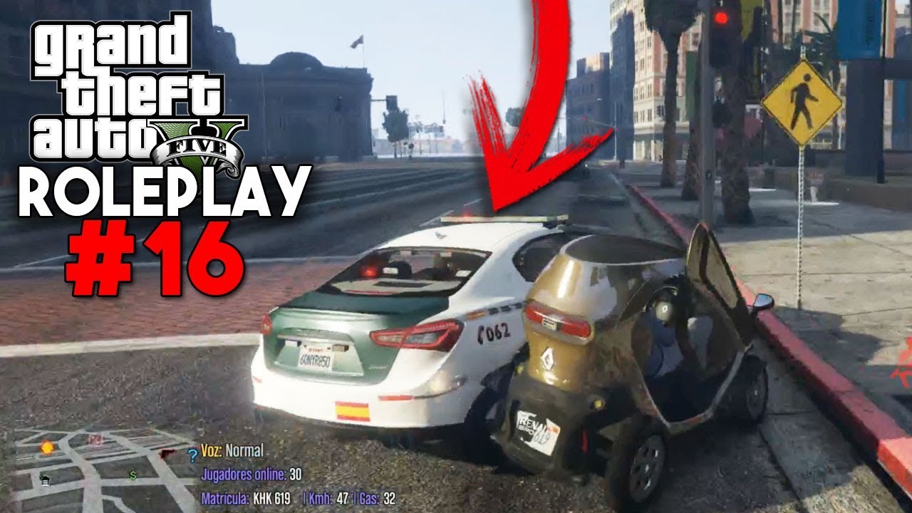 GTA V ROLEPLAY #16 ME PERSIGUE LA POLIC&Iacute;A POR ROBAR UN COCHE!!