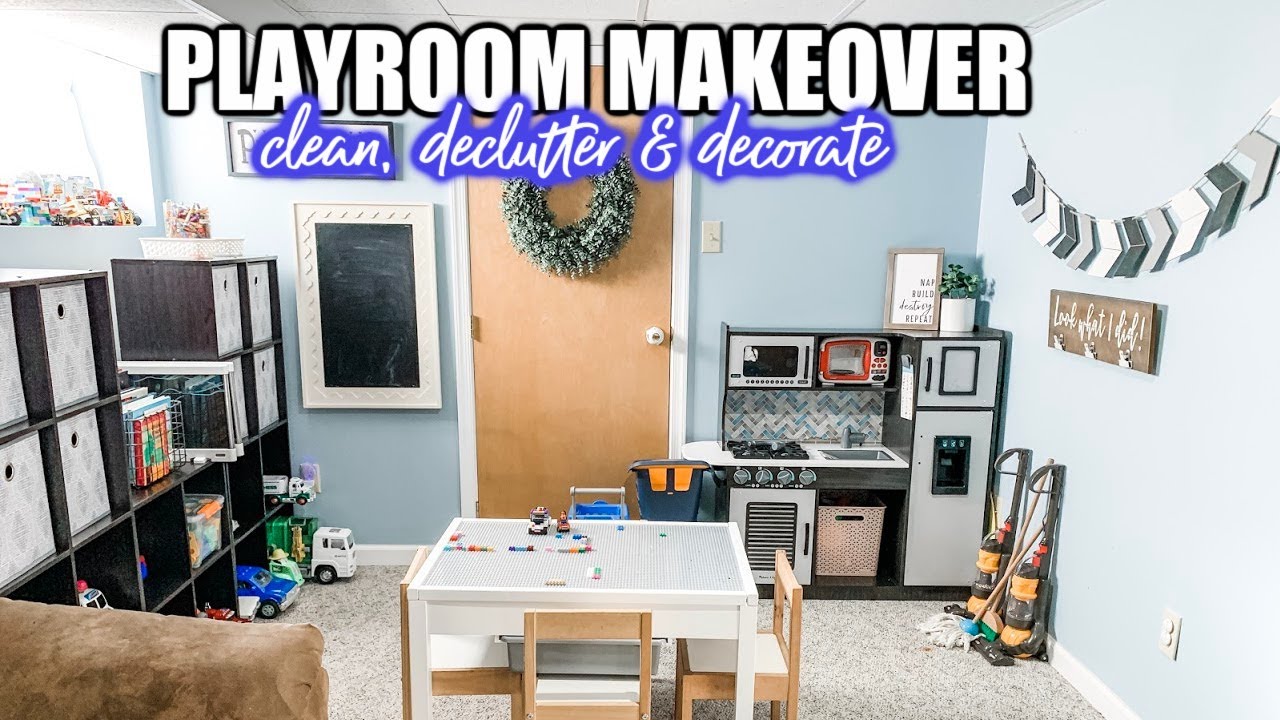 PLAYROOM MAKEOVER ON A BUDGET | DECORATING IDEAS | MAJOR DECLUTTER AND ORGANIZING