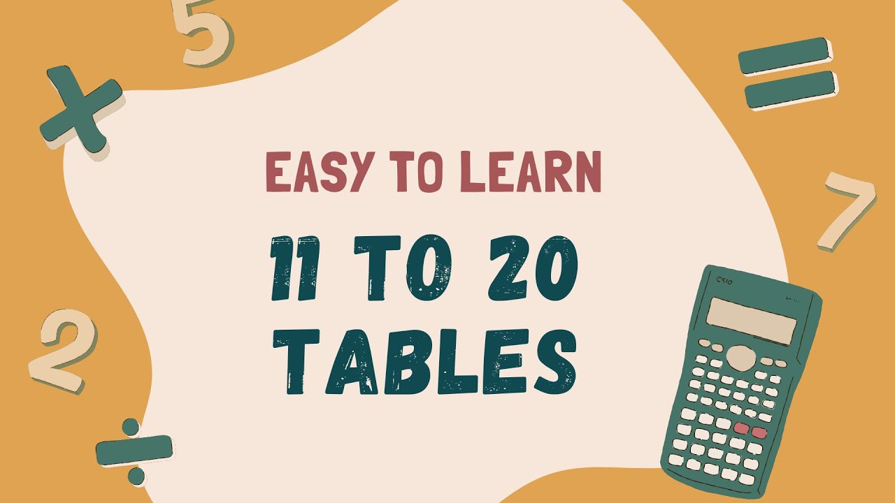 Math Tables 11 to 20 | Easy Learning for Kids 📚🔢 #jyotikidszone