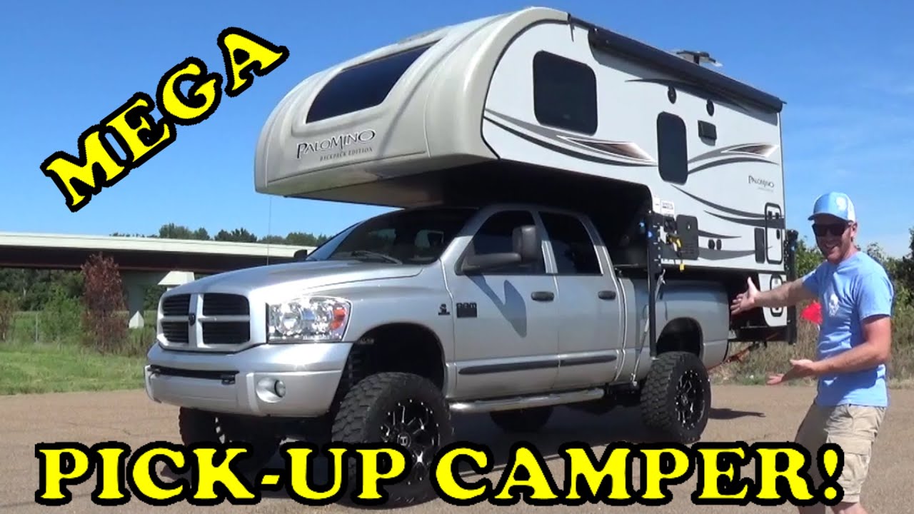2018 Palomino HS-2902 Backpack Edition Camper on lifted 2007 Dodge Ram 2500 Tour and Review!