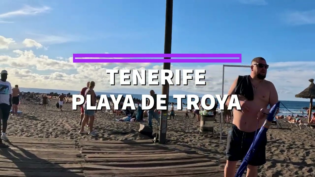 Winter in Tenerife, Spain - Playa de Troya Walk Around With Ambient Sound