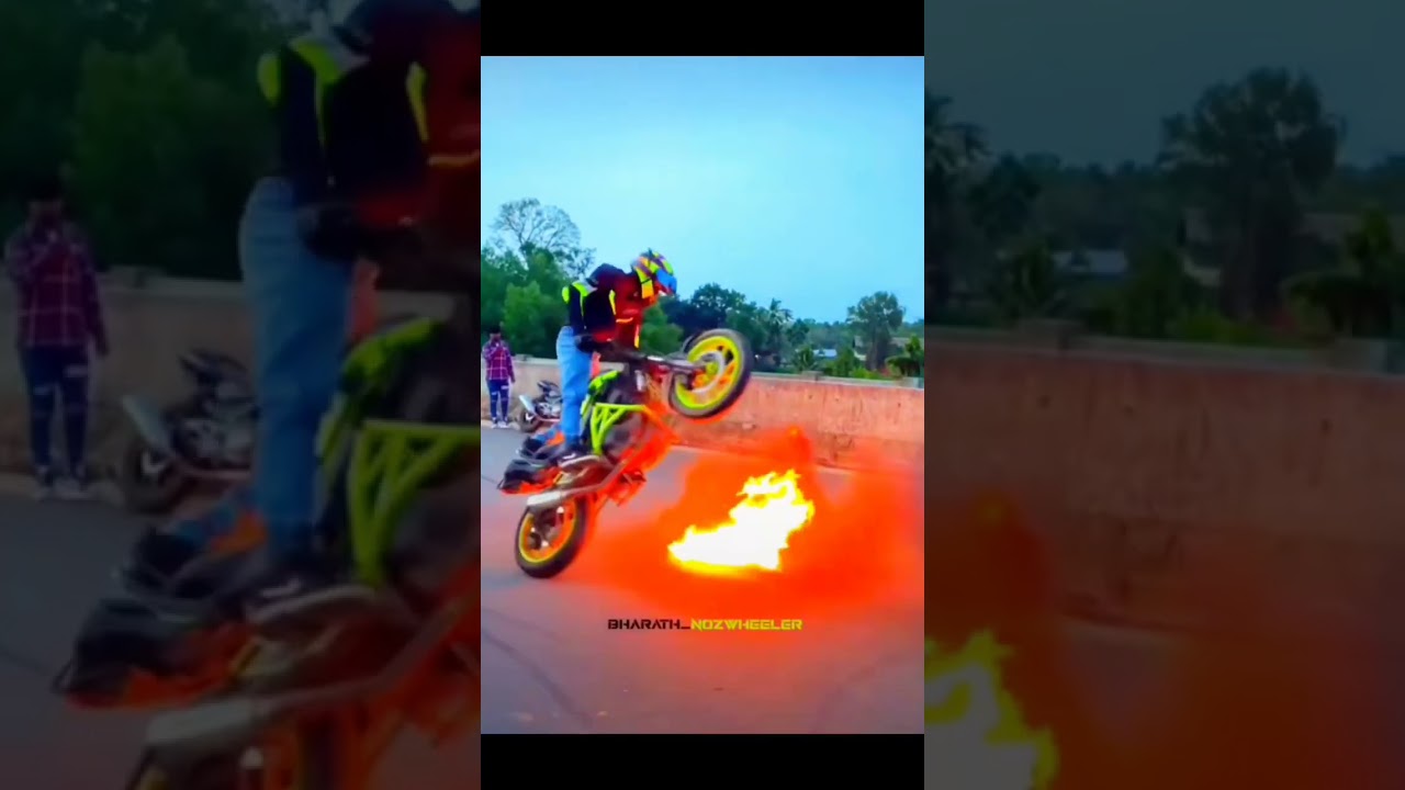 Dangerous Bike Stand 😱😱WhatsApp status😱///#bike #stand #dangerous #short #video #viral #youtube
