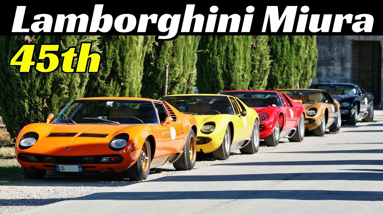 Lamborghini Miura 45th Anniversary - Tuscany 2011 - 8x Lovely V12 N/A Engines Symphony