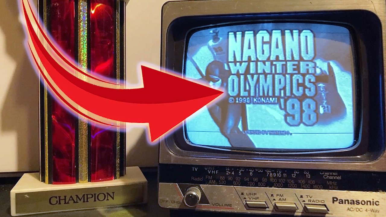 What Nagano Winter Olympics 98 Looks Like on a 1984 Black & White TV (N64)!