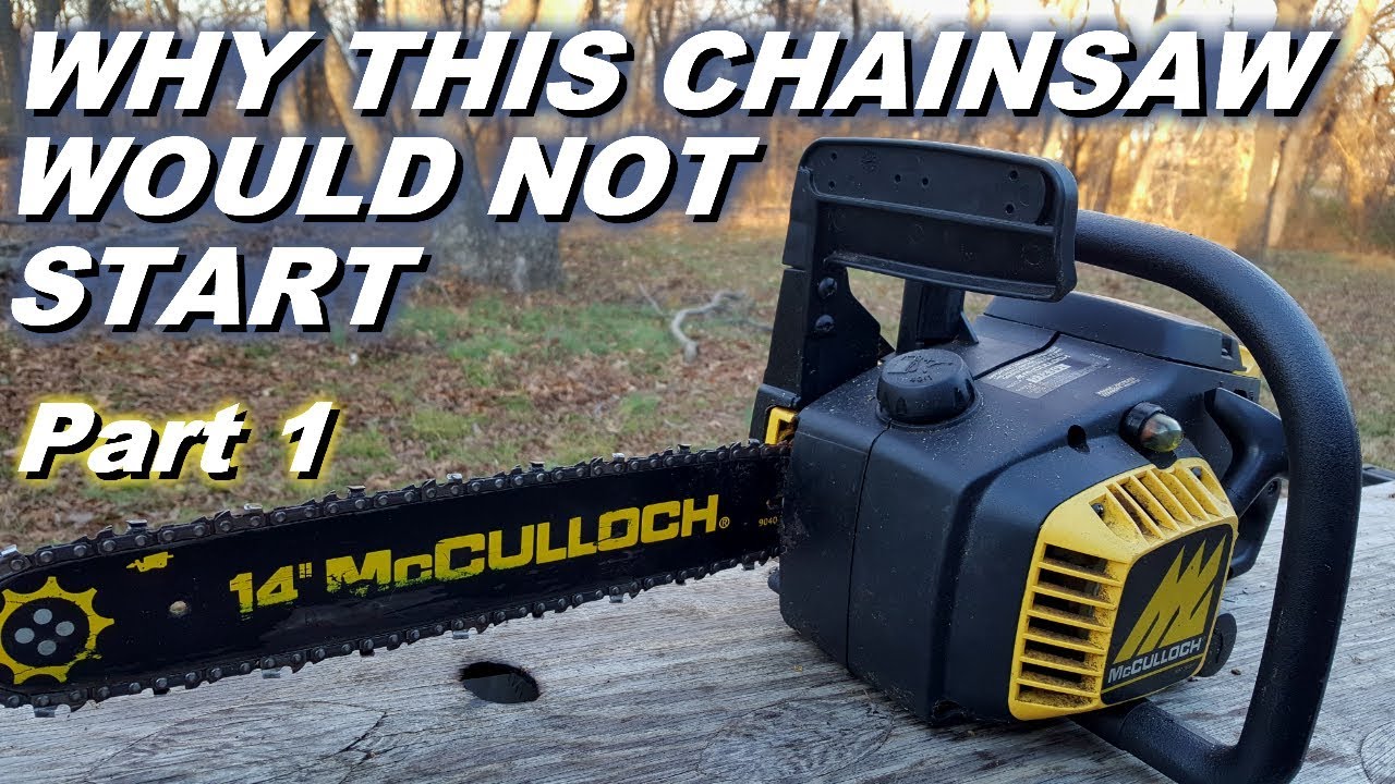 Mcculloch chainsaw will not start. Fuel line problems.