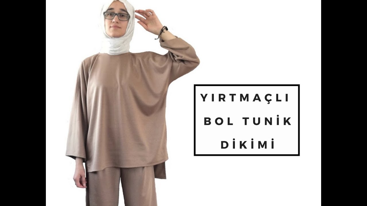Yandan Yırtmaçlı Bol Tunik Dikimi | Biye Nasıl dikilir? | #takım #part1