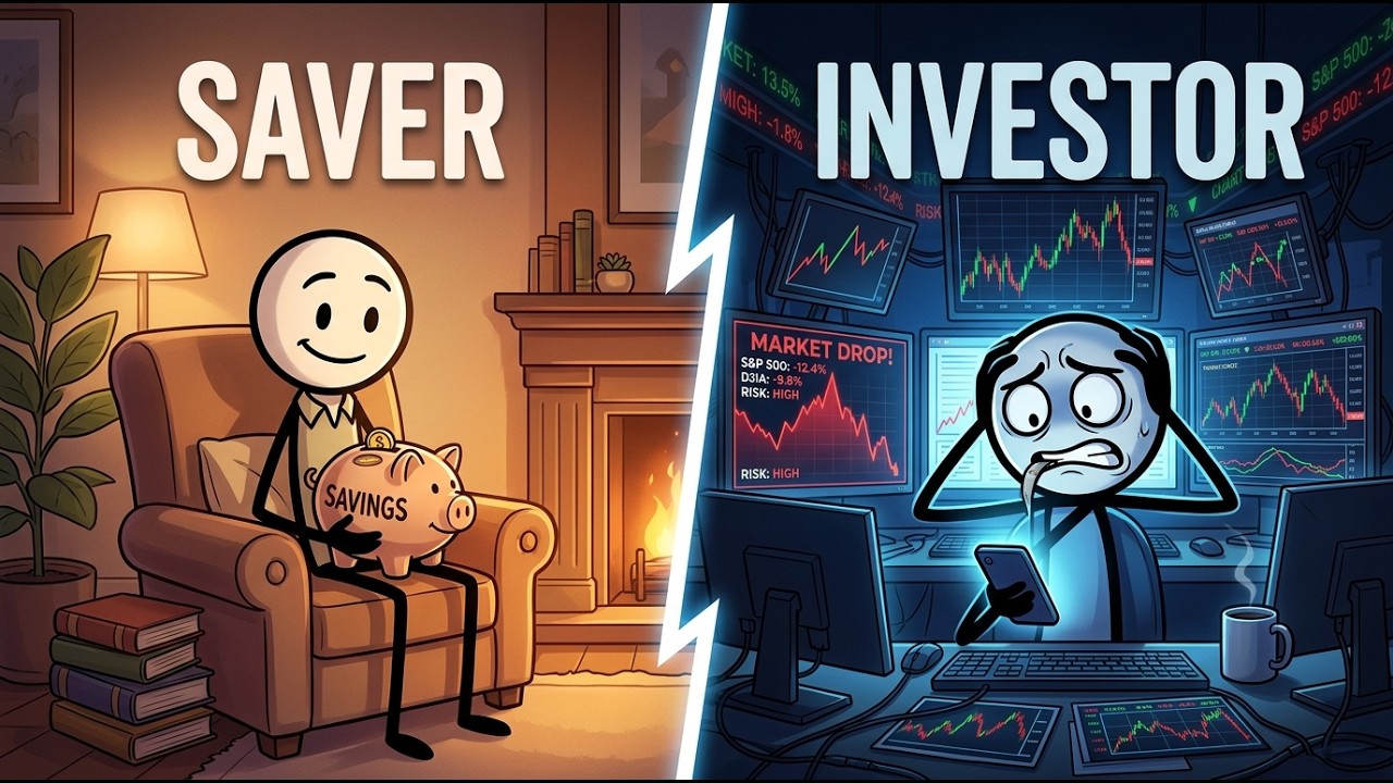 Psychology of Savers Vs  Investors Explained in 4 Min.