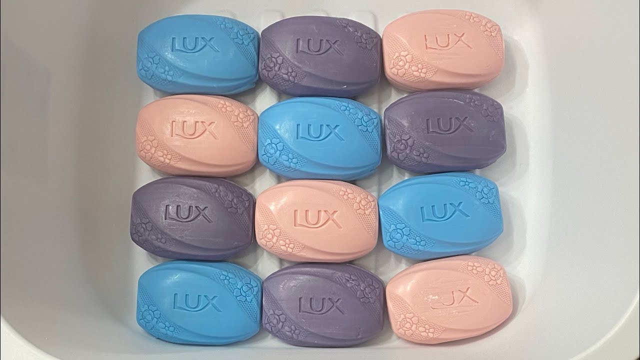 12 Mushy soap play ASMR 💙💜💖 (LUX SOAP) #asmr #mushysoap #relaxingsounds #soakedsoap #luxsoap