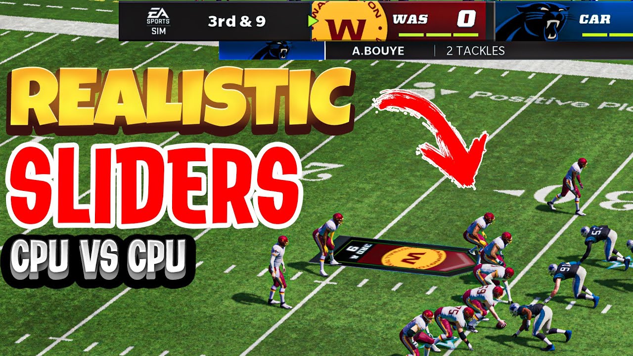 REALISTIC Madden 22 CPU vs CPU Sliders - Current Gen
