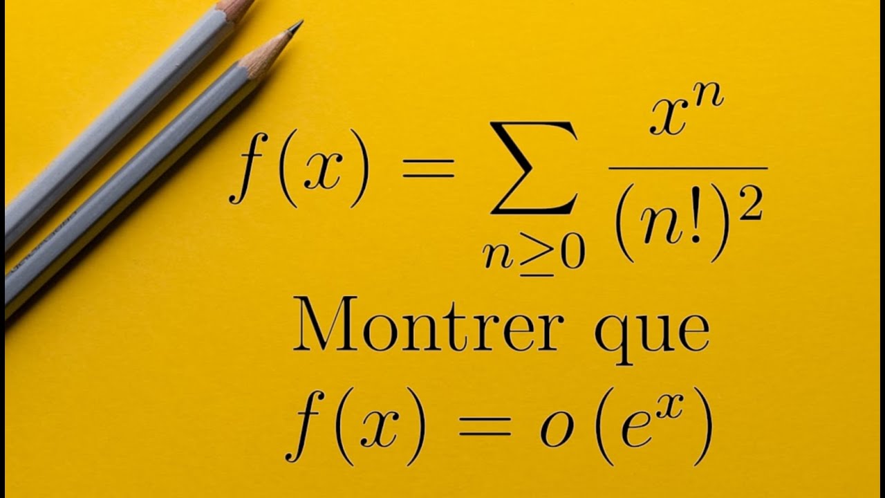 Oral ENS PC Ulm / Lyon : Petit o de l'exponentielle pour une fonction définie par une série