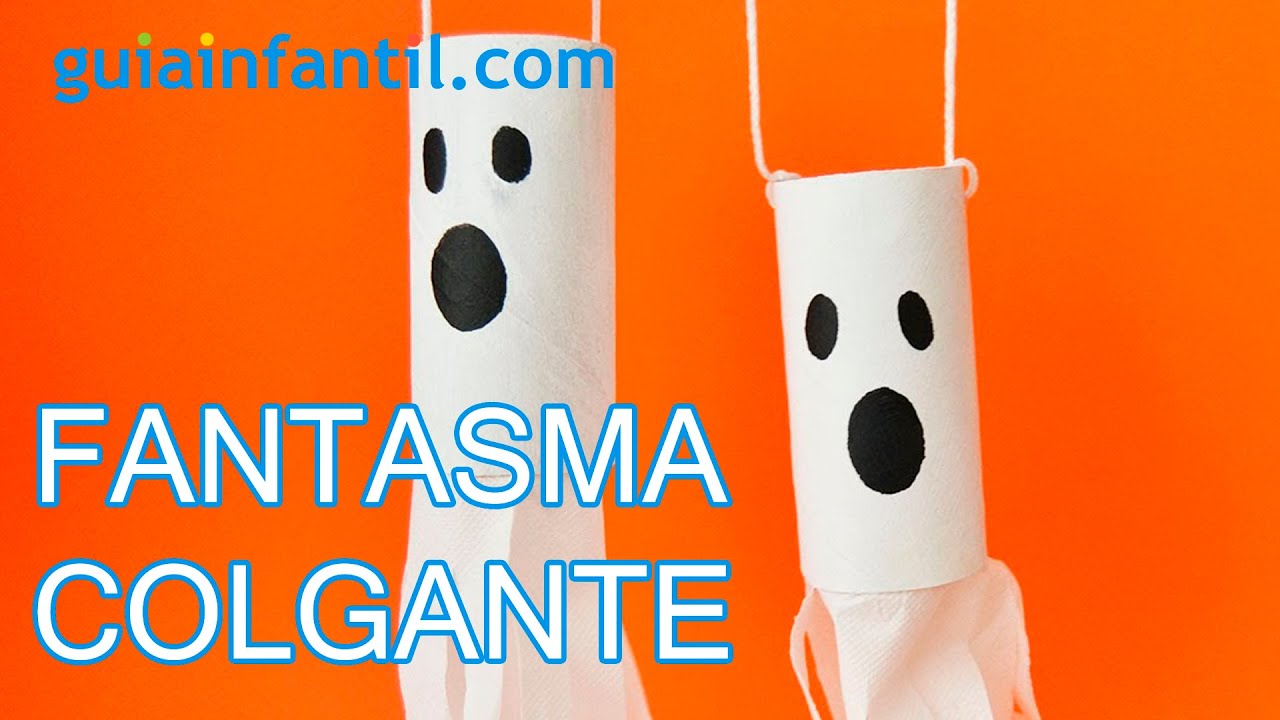 Fantasma colgante. Manualidades para niños
