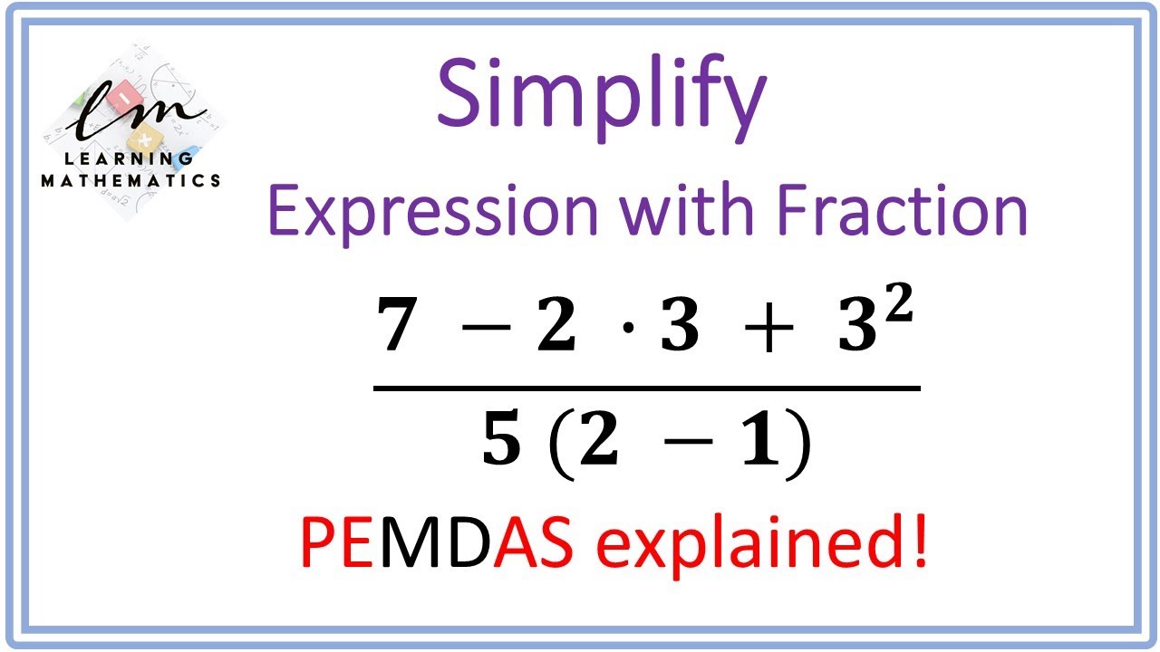 4- Order of Operations with Fraction - Learning Mathematics