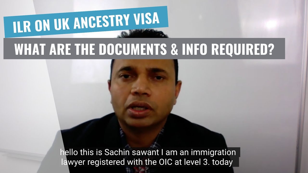 List of documents Indefinite Leave to Remain on UK Ancestry Visa
