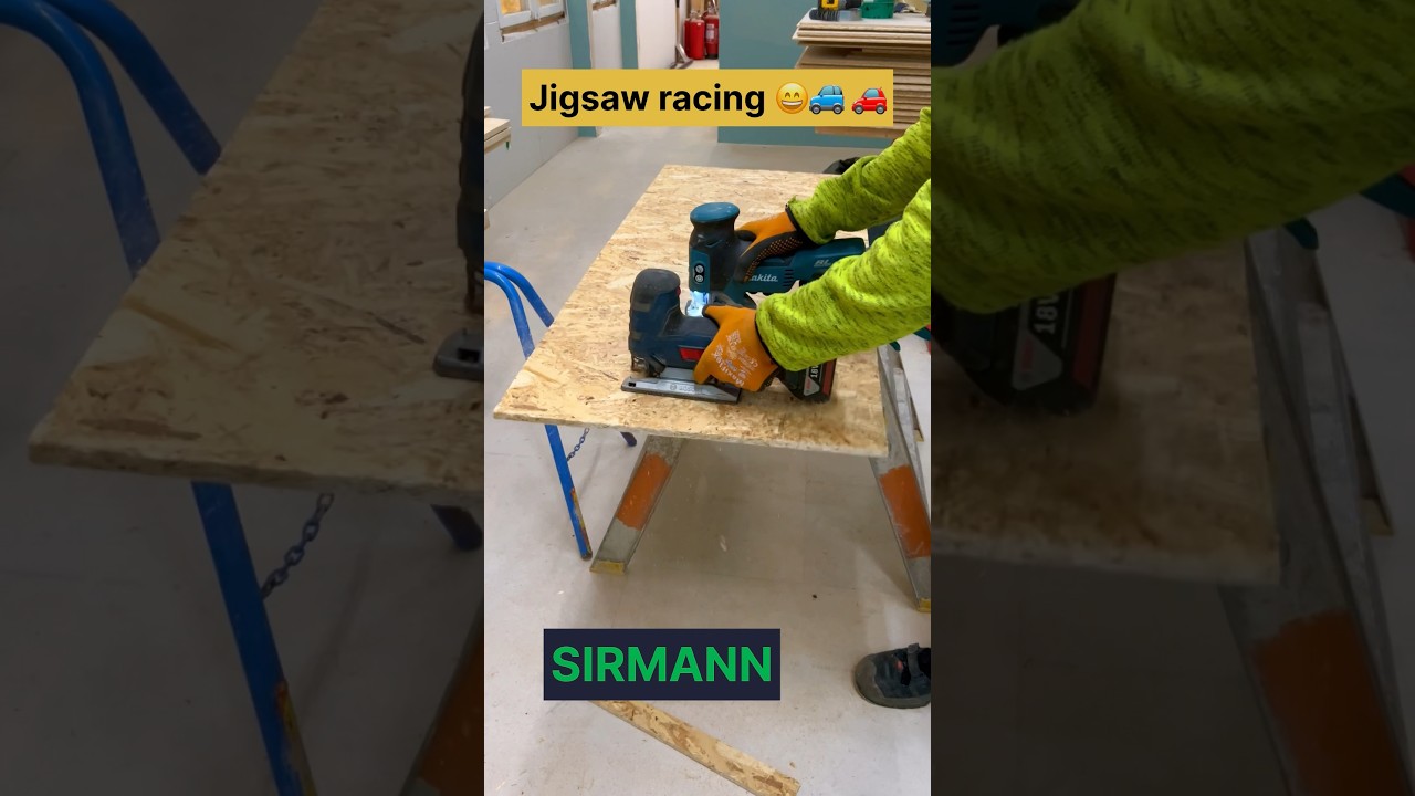 Makita DJV181Z vs Bosch GST 18 racing #shorts #makita #bosch #jigsaw #sirmann