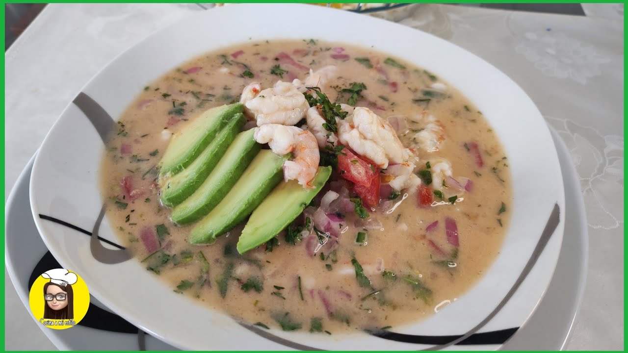 CEVICHE DE CAMARON estilo Jipijapa con manì