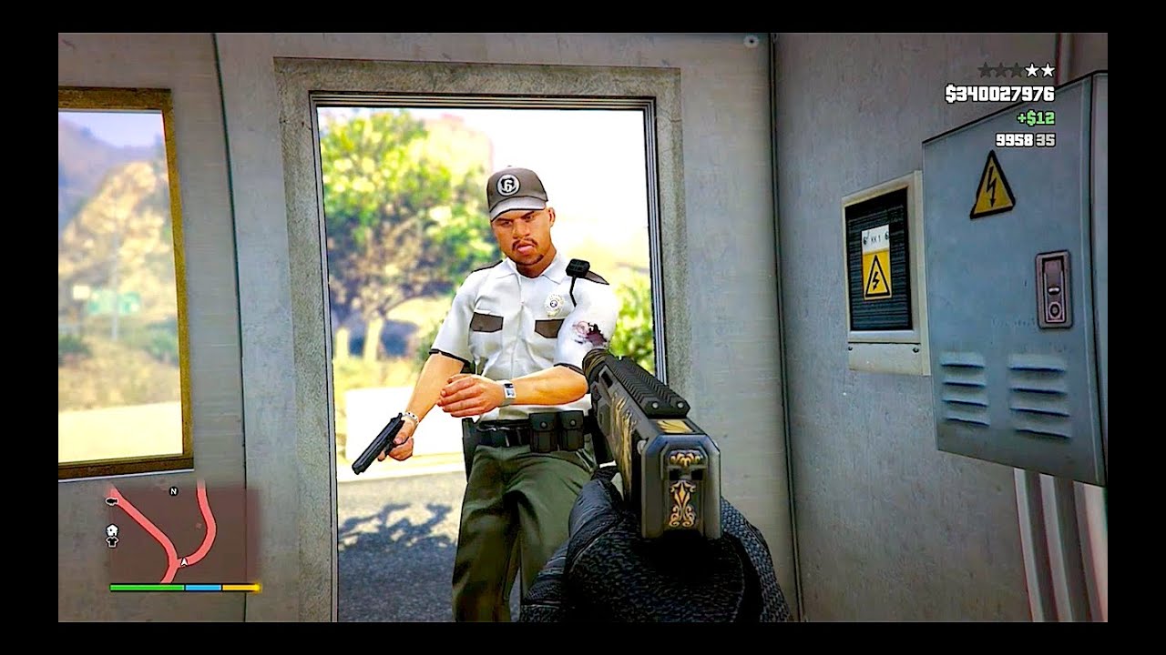 GTA 5 - Spec Ops Michael Government Facility Shootout & Epic Police Chase Five Star Escape