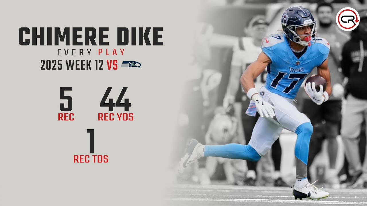 Chimere Dike Week 12 Highlights | Every Target and Catch vs Seahawks