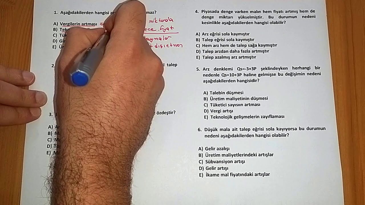 2) ARZ - TALEP SORU ÇÖZÜMLERİ - 2